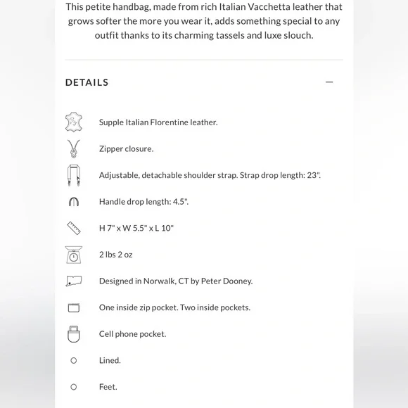 Florentine Micro Satchel Elephant NWOT Dooney & Bourke Leather - Picture 8 of 8